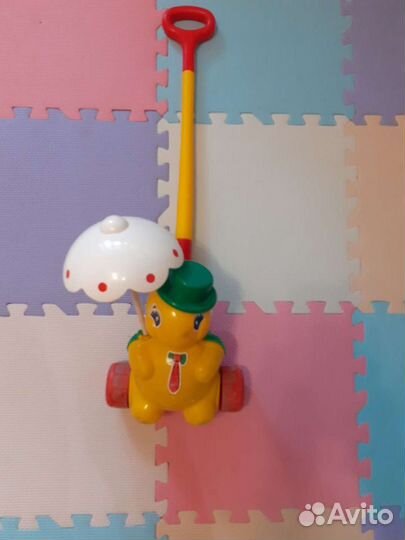 Игрушка каталка с ручкой Черепашка