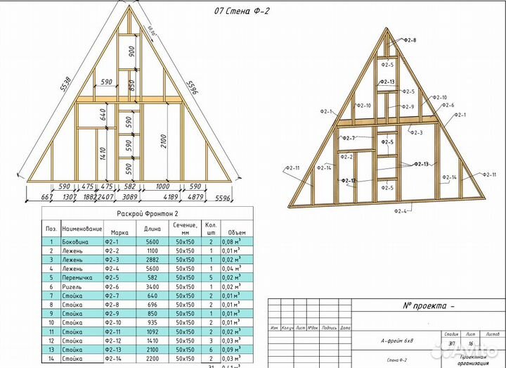 Домокомплект А-фрейм, проект