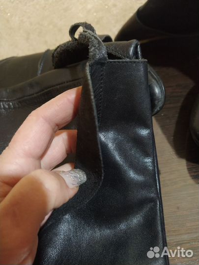 Сапоги демисезонные женские 38,кожаные