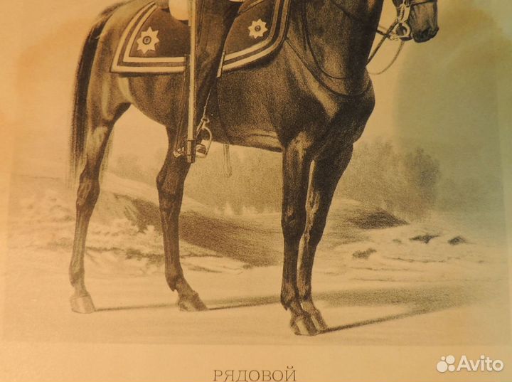 Литография рядовой кавалергардского полка ра