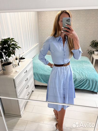 Платье рубашка женская S