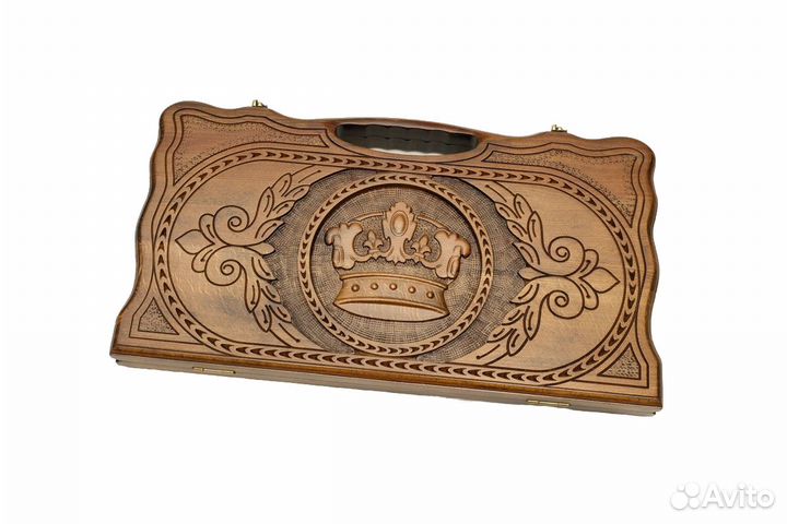 Нарды и шашки резные Корона 51 х 54 см бук Армения 62666