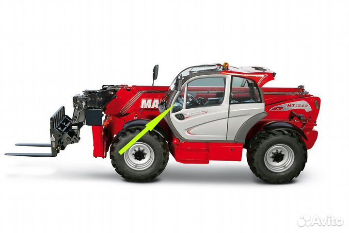 Стекло дверное левое верхнее неподвижное Manitou m