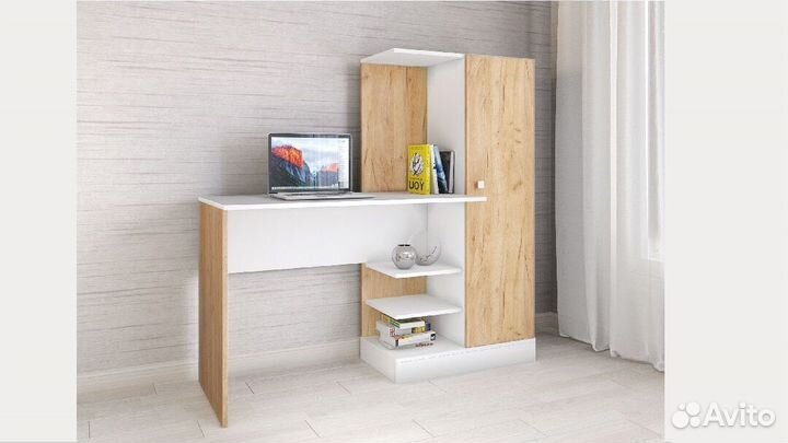 Стол компьютерный Квартет 6 Белый