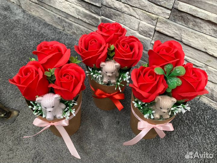 Цветы из мыла на 8 марта