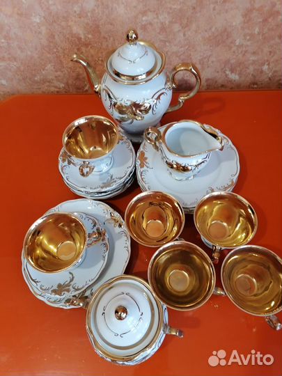 Чайный сервиз 1985 года. Кленовый лист. Новый