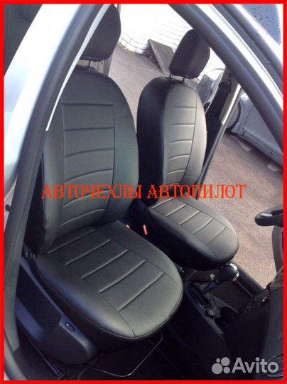 Чехлы Автопилот Renault Sandero 2 из экокожи чёрны