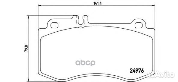 Колодки передние A0074204920 P50087 Brembo
