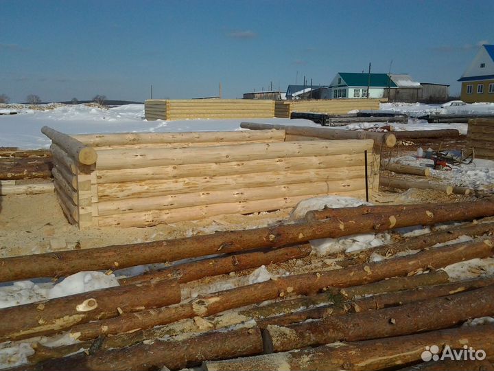 Сруб дом баня из зимнего леса с доставкой