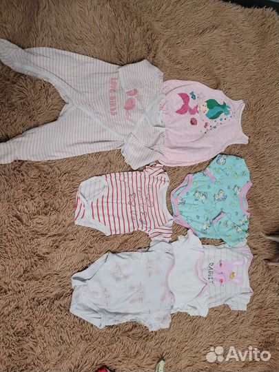 Вещи пакетом для девочки 62-80