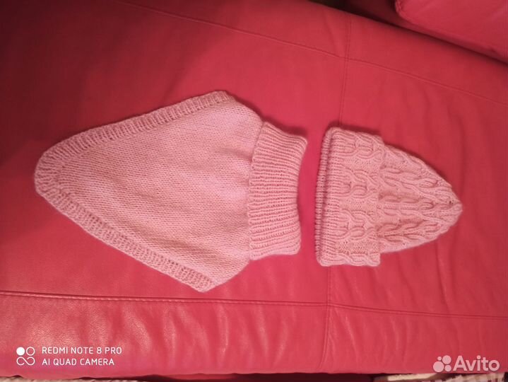 Комплект шапка и снуд женский