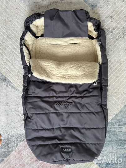 Зимний конверт в коляску Zaffiro Womar серый