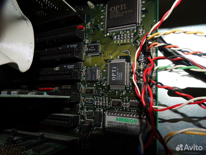 Ретро компьютер на AMD 386SX в сборе, с монитором