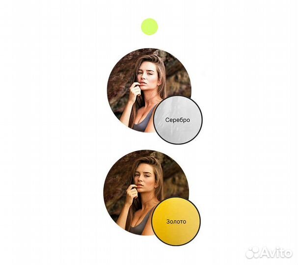 Отражатель 2в1 Raylab RF-01 золотистый/серебристый