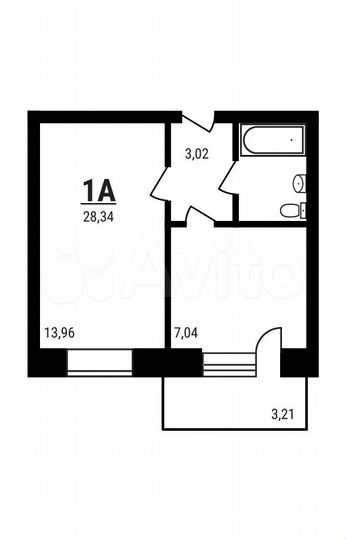 1-к. квартира, 28,3 м², 4/5 эт.