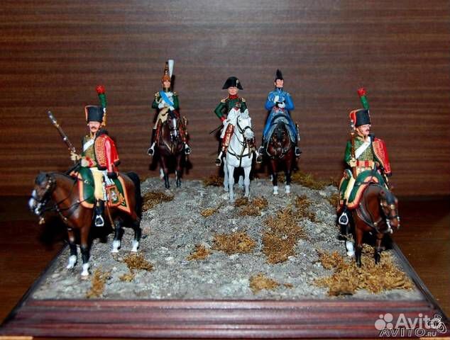 Солдатики диорама Наполеон с эскортом в 1812 году
