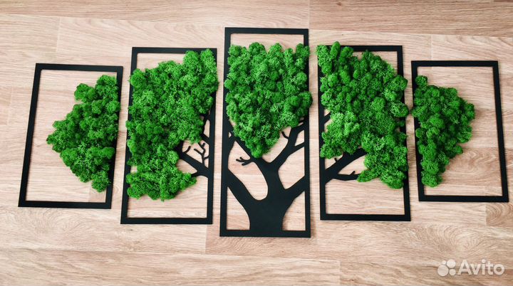 Панно Дерево со мхом 120*55