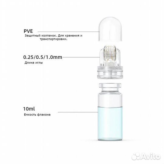 Мезороллер с флаконом для лица и тела Hydra Roller