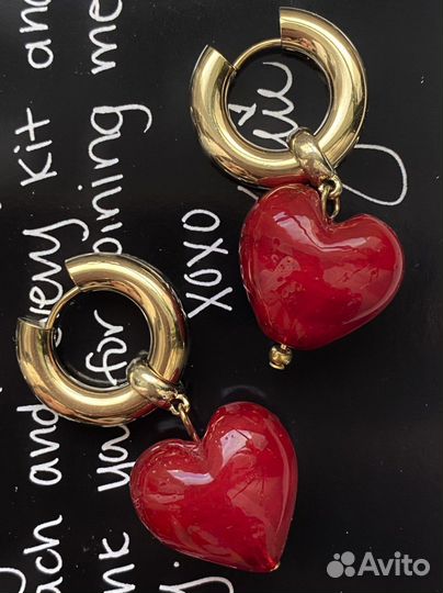 Серьги кольца конго позолоченные