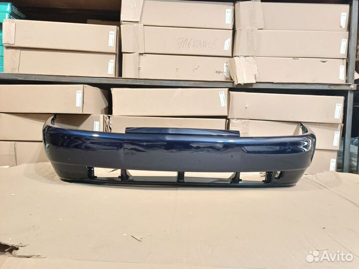 Бампер передний ваз 2110 серебристый ярко синий