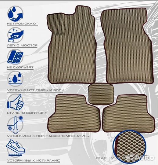 3D коврики ева renault Simbol 1999-2008