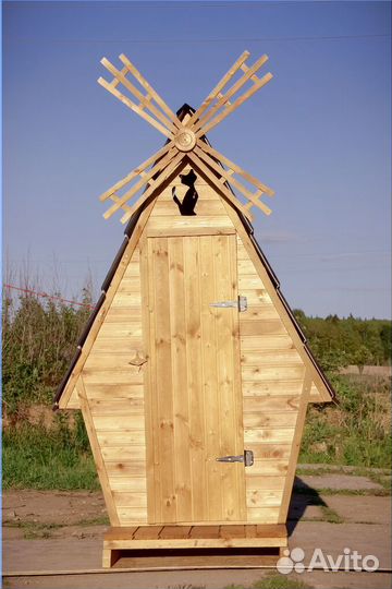 Уличный туалет деревянный BAG338
