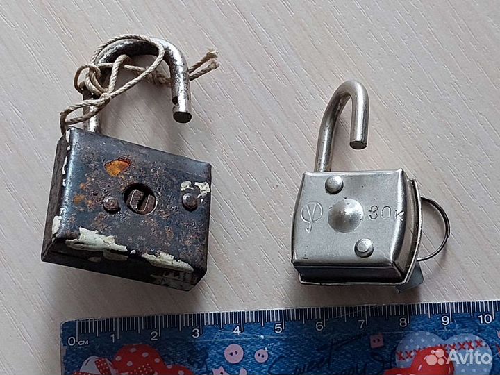 Замок навесной СССР маленький 2 шт