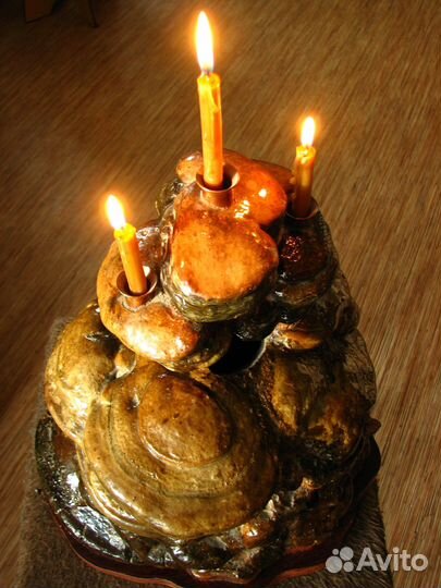 Подсвечник-копилка, ручн. работы