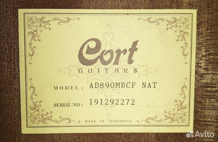 Электроакустическая гитара Cort AD890mbcf NAT