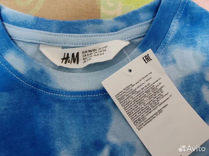 Футболки новые H&M и GJ 104