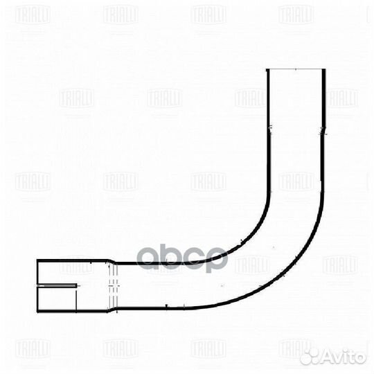 Труба с гибом развальцованная d51, угол 90 (ал