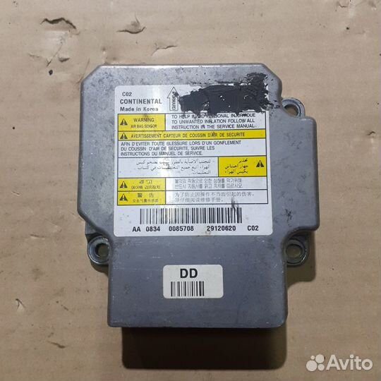 Блок управления подушками безопасности ssangyong