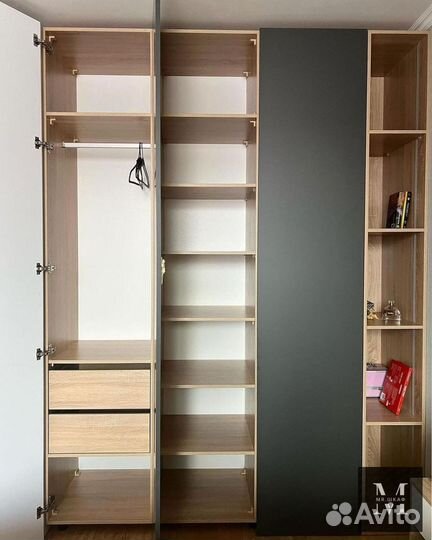 Шкаф распашной с фрезерованными фасадами