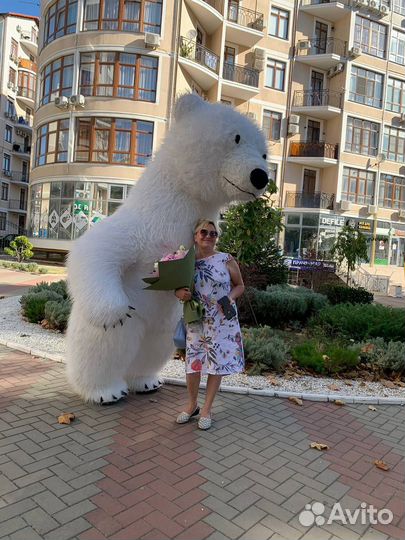 Белый мишка/Поздравление/Ростовая кукла