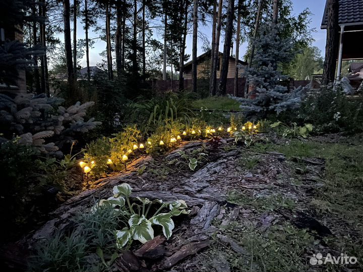 Уличная светодиодная гирлянда на солнечной батарее