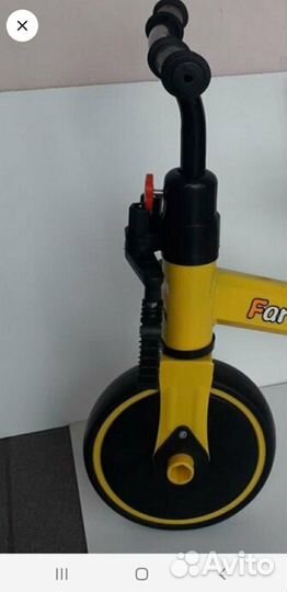 Детский велосипед трёхколёсный 2 в1