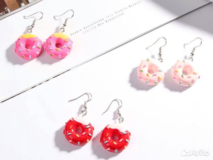 Серьги пончики