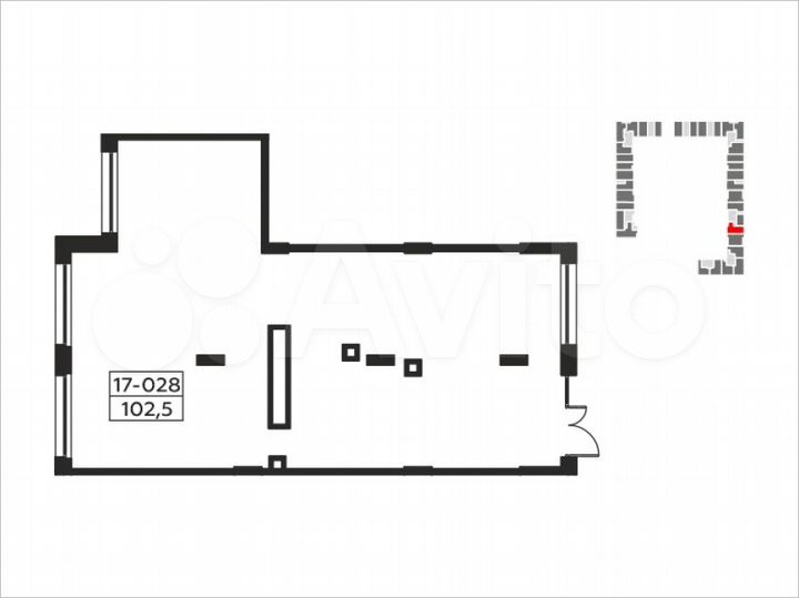 Аренда торговое помещение площадью 101.8 кв.м