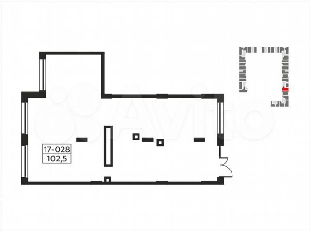 Аренда торговое помещение площадью 101.8 кв.м