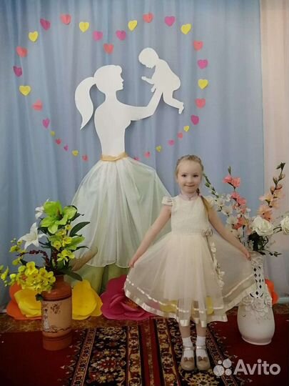 Нарядное платье для девочки турецкое, рост 110