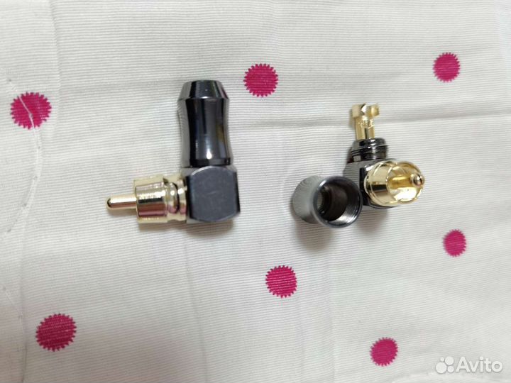 RCA разъём угловой (2 шт.)