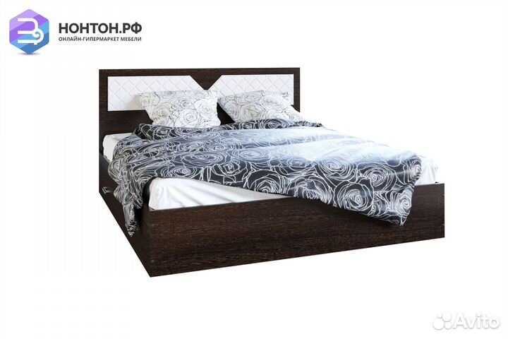 Кровать Николь венге / лиственница светлая