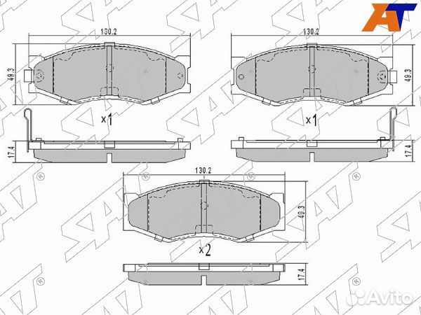 Колодки тормозные Передние nissan datsun