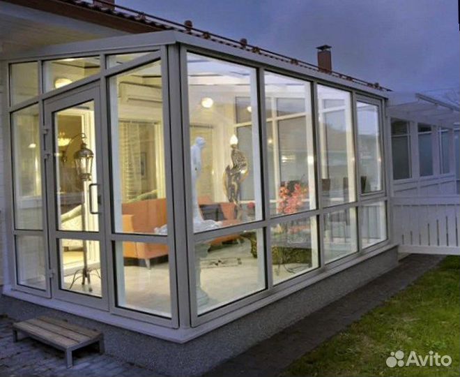 Большие окна пвх для террасы веранды