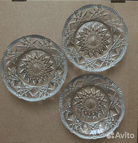 Хрустальные тарелки-конфетницы СССР
