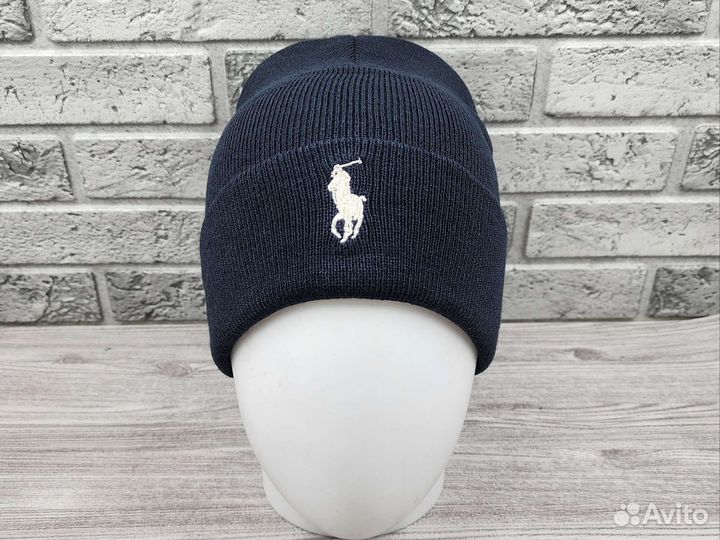 Шапка вязаная Polo Ralph Lauren синяя