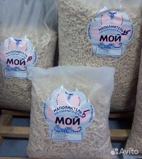 Наполнитель для кошачьего лотка Мой древесный, 25л