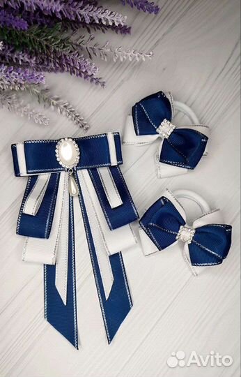 Набор бантов с брошью и галстуком