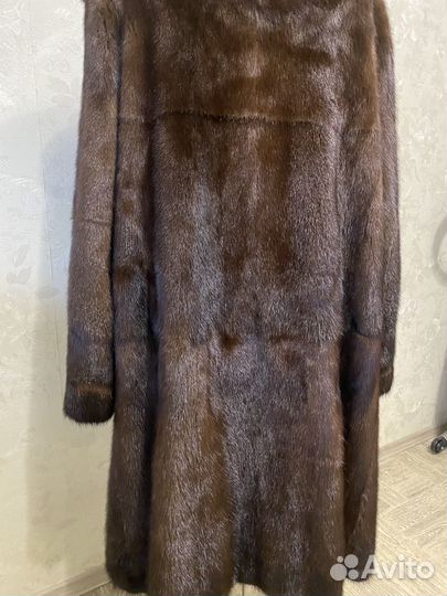 Шуба норковая с капюшоном 52 54