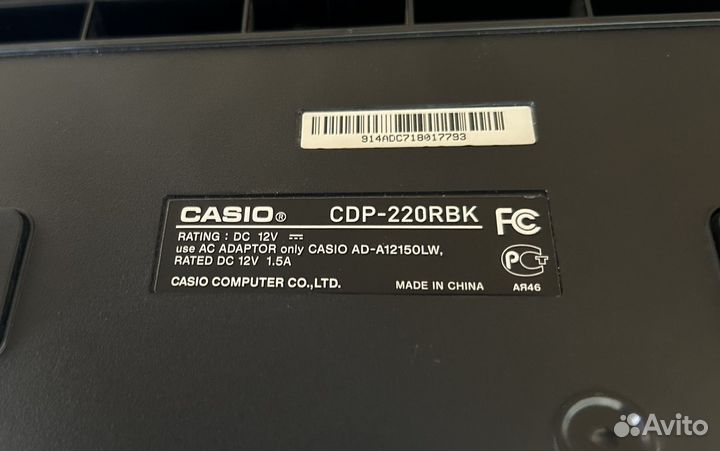 Цифровое пианино casio CDP-220RBK